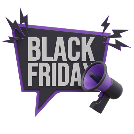 Black Friday Promotion Card  3D Icon