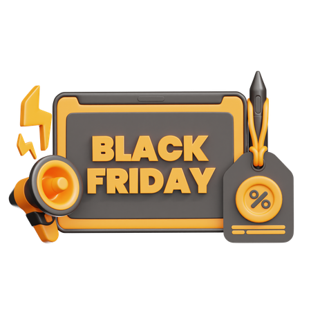 Black Friday Rabatt  3D Icon