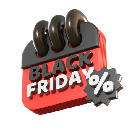 Black Friday Rabatt  3D Icon