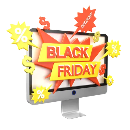 Black Friday Rabatt  3D Icon