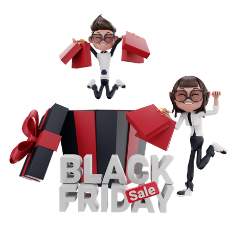 Black Friday Rabatt  3D Illustration