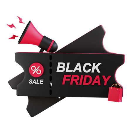 Rabattgutschein für den Black Friday  3D Icon