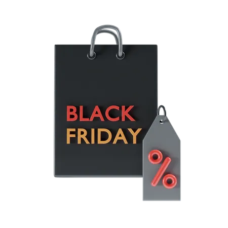 Shopping Bag Discount 3 D Icon 3D Illustration