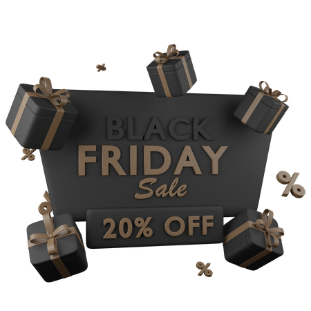 Black Friday Sale: 20 Prozent Rabatt  3D Icon