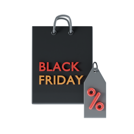 Black friday sale  3D Illustration