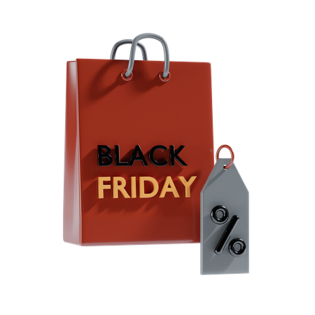 Black friday sale  3D Illustration