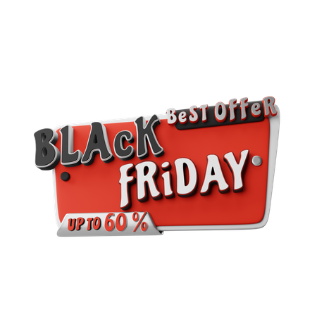 Black Friday Sale  3D Illustration