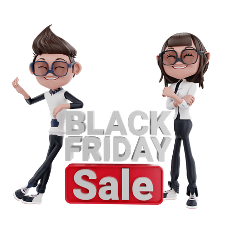 Black Friday Sale  3D Illustration