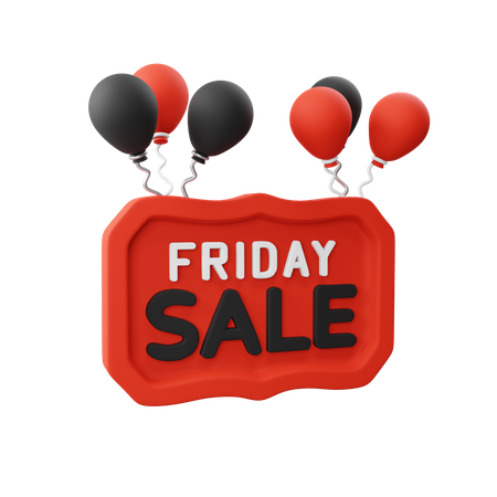 Black Friday Sale  3D Illustration