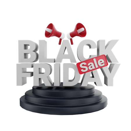 Black Friday Sale  3D Illustration