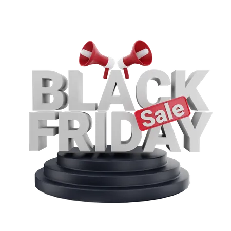 Black Friday Sale  3D Illustration