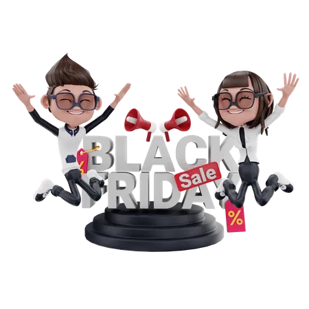 Black Friday Sale  3D Illustration