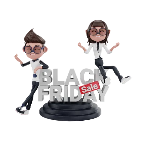 Black Friday Sale  3D Illustration