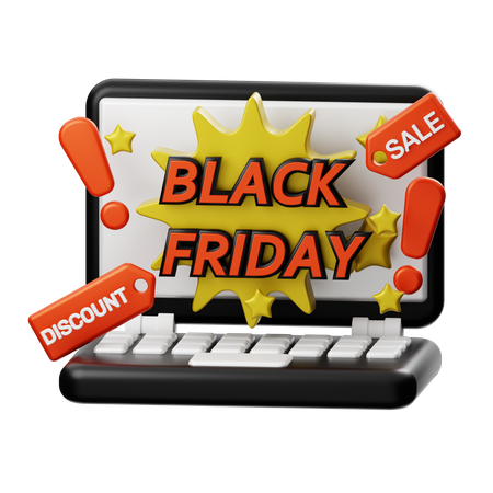 Black Friday Sale  3D Illustration