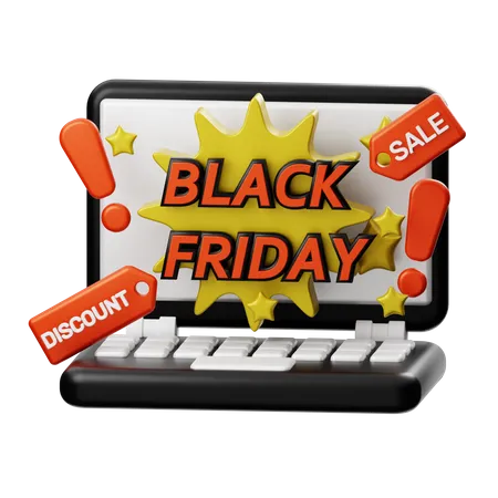 Black Friday Sale  3D Illustration