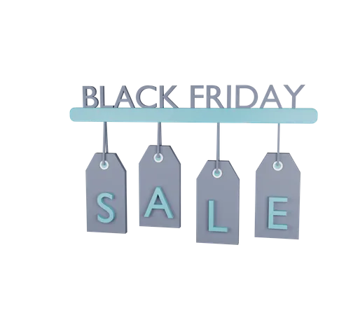 Black friday Sale  3D Illustration