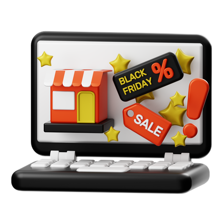 Black Friday Sale  3D Illustration