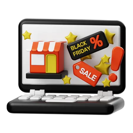 Black Friday Sale  3D Illustration