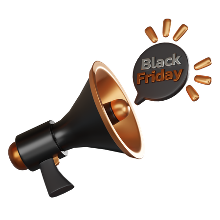 Black Friday Sale Ads  3D Icon