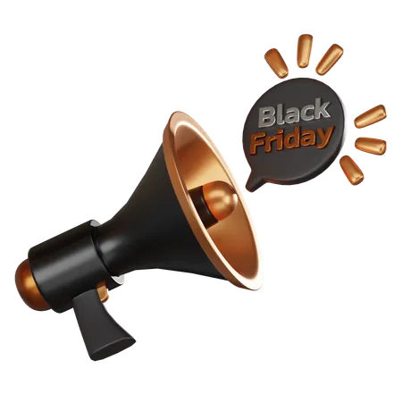 Black Friday Sale Ads  3D Icon