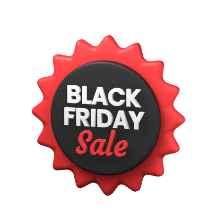 Black Friday Sale Badge  3D Icon