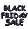 Black Friday Sale Balloon Text