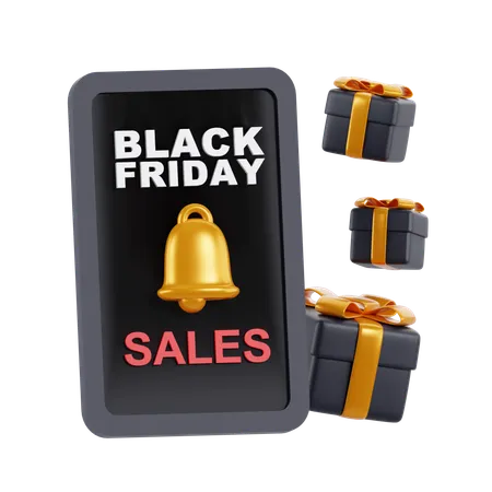 Black Friday-Verkaufsbenachrichtigung  3D Icon