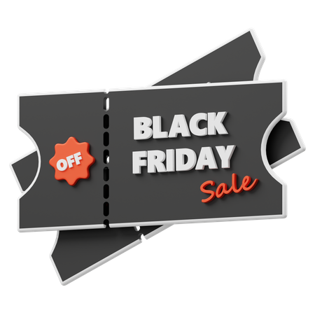 Black Friday Sale Coupon  3D Icon