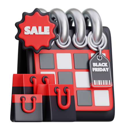 Black Friday Sale Date  3D Icon