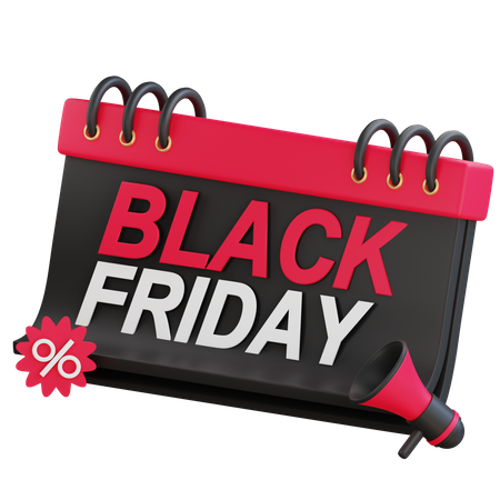 Black friday sale day  3D Icon