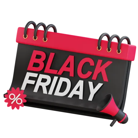 Black friday sale day  3D Icon