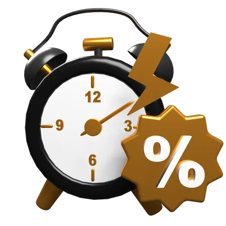 Black Friday Sale Deadline  3D Icon