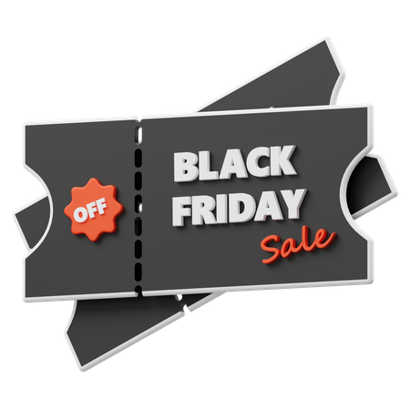 Gutschein für den Black Friday-Verkauf  3D Icon