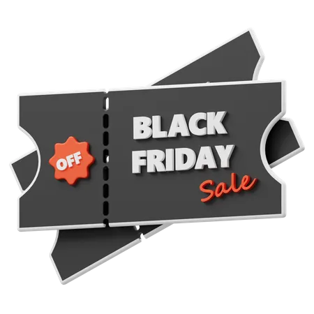 Gutschein für den Black Friday-Verkauf  3D Icon
