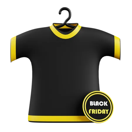 Black Friday Sale In Black Shirt  3D Icon