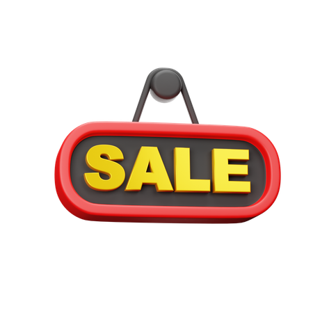 Black Friday Sale Sign  3D Icon
