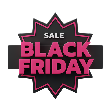 Black Friday sale tag  3D Icon