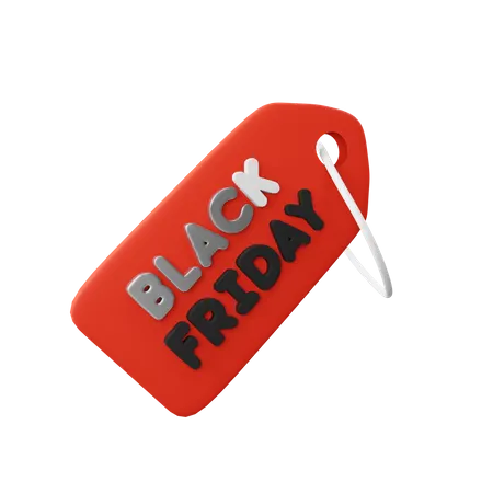 Black Friday Sale Tag  3D Illustration