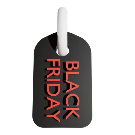 Black Friday sale tag  3D Illustration