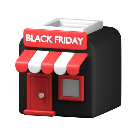 Black Friday Shop  3D Icon