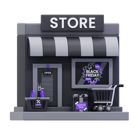 Black Friday-Shop  3D Icon