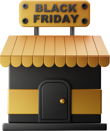 Black Friday Shop  3D Icon