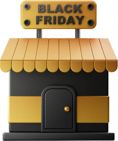 Black Friday Shop  3D Icon