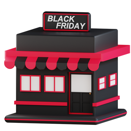 Black friday shop  3D Icon