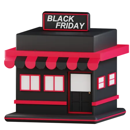 Black friday shop  3D Icon