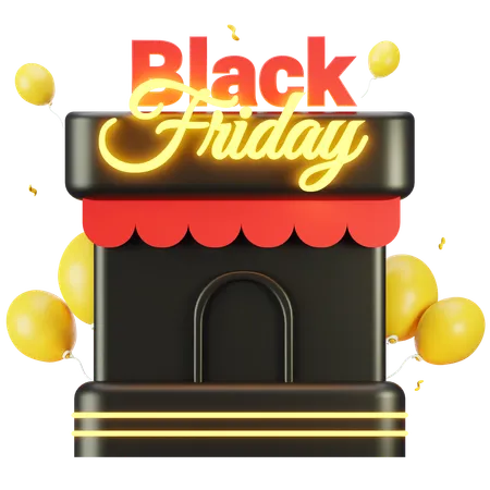 Black Friday Shopping  3D Icon