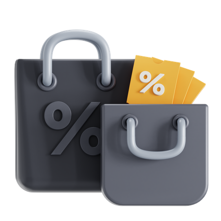 Black Friday Shopping  3D Icon