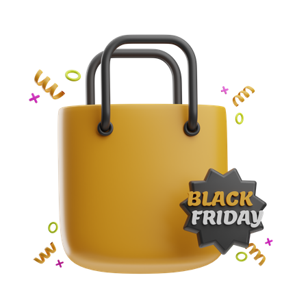 Black Friday Shopping  3D Icon