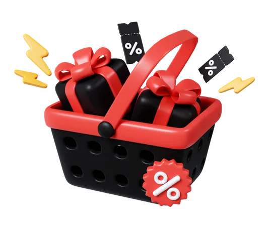 Black Friday Shopping  3D Icon