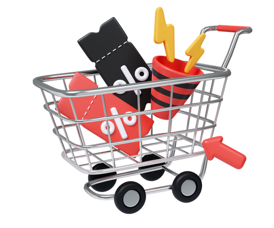 Black Friday Shopping  3D Icon